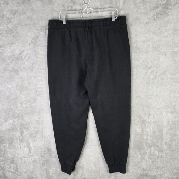 Mens Puma Black Jogger Sweatpants Drawstring Elastic Waist Cotton Blend Size XL - Picture 5 of 10